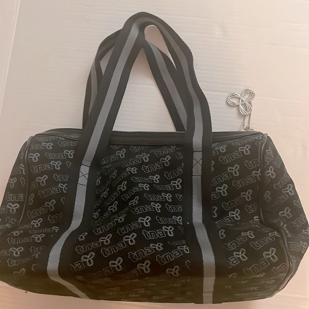 TNA speedy black duffel logo  bag